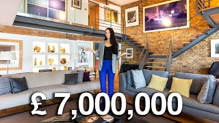 Touring a £7 Million London Luxury Flat with its own boat  London Flat Tours [upl. by Ainek]