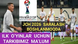 O‘zbekiston MTJning Jahon chempionati 2026 saralashida Eron va Turkmanistonga qarshi tarkibi e‘lon [upl. by Euqinu]