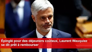 Épinglé pour des déjeuners coûteux Laurent Wauquiez se dit prêt à rembourser [upl. by Treat]