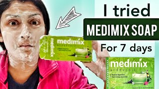 I tried MEDIMIX SOAP on FACE for 7 DAYS  Medimix Glycerine Soap Review [upl. by Trilley424]