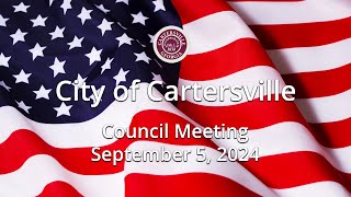 Cartersville City Council 9 5 24 [upl. by Sura333]