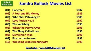 Sandra Bullock Movies List [upl. by Ahseena]