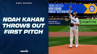 Noah Kahan Throws Out The First Pitch At Mariners Game [upl. by Namie]