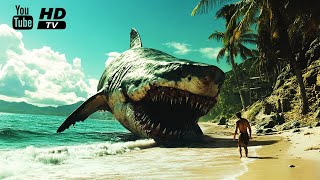 ACTION HORROR movie  Prehistoric sharks begin hunting locals  SciFi thriller movies in English [upl. by Imoen]