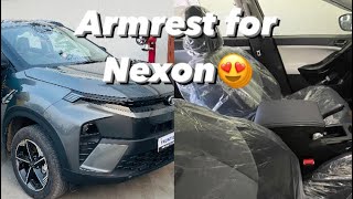 Installed armrest on my nexon facelift from amazonBest Armrest for nexon facelift 2024 [upl. by Oirad]