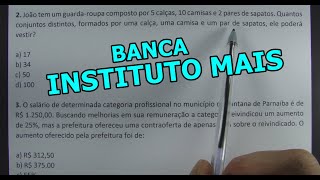 QUESTÕES INSTITUTO MAIS  SÓ QUESTÕES DE CONCURSO [upl. by Iraam]