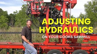 How To Adjust Hydraulics On Your Cooks Sawmill [upl. by Alywt]