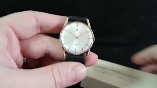 1966 GirardPerregaux 9k gold vintage watch with box [upl. by Quintessa]