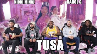 KAROL G Nicki Minaj  Tusa Music Video Reaction [upl. by Ramej690]