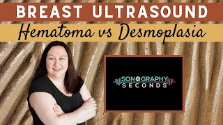 Breast Ultrasound Hematoma vs Desmoplasia on Ultrasound [upl. by Baram]