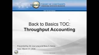 Theory of Constraints Throughput Accounting Basics [upl. by Ricardama]