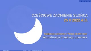 ZAPOWIEDŹ CZĘŚCIOWE ZAĆMIENIE SŁOŃCA 25 X 2022 AD [upl. by Claudetta]