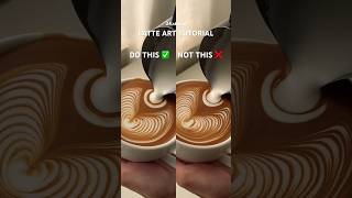 Latte art tutorial shorts latteart coffee [upl. by Airtal390]