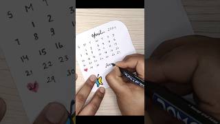 DIY April Calendar youtubeshorts shorts [upl. by Klatt]