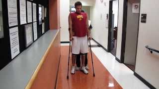 Paraplegic Walking in KFO Braces Garett Williamson [upl. by Emiaj460]