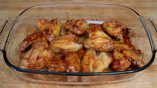 Alitas de pollo al horno Receta muy fácil rápida y económica [upl. by Ellennej]