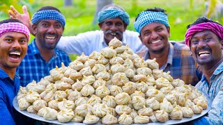 CHICKEN MOMOS  Steamed Momos Recipe Cooking in Village  Delicious Street Food Snack Recipe [upl. by Nakhsa]