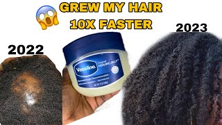 🔥NO JOKE😱 How I used VASELINEPETROLEUM JELLY to grow my hair faster [upl. by Miharba]