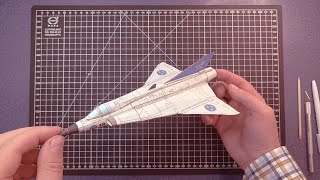 Swedish supersonic paper fighter  Saab 35 Draken air snake dragon Airplane model [upl. by Porche]