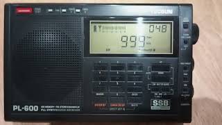 Tecsun PL600 radio receiver Radio Rossii 999 kHz [upl. by Dorn]