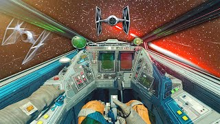 NEW STAR WARS VIRTUAL REALITY GAME  Star Wars Squadrons VR Gameplay Reaction [upl. by Drofdeb856]