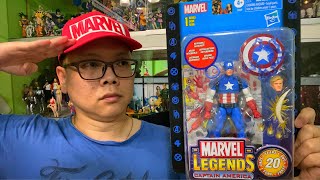 Marvel Legends Captain America 20th Anniversary Hasbro Action Figure Review [upl. by Aggi138]