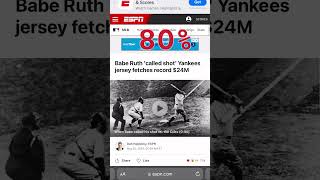 Babe Ruth CALLED SHOT JERSEY UNDERSELLS AT AUCTION 💵💵💵 [upl. by Notluf473]