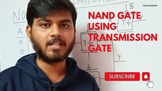 Implement NAND Gate using transmission gates trending transmissiongates nandgate cmoslogicvlsi [upl. by Aneetsirk]