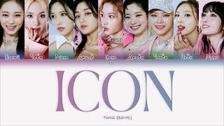 TWICE – ICON ПЕРЕВОД НА РУССКИЙ Color Coded Lyrics [upl. by Ameg222]