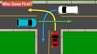 Who Has the Right of Way Right of Way RuleUSA Driving tips [upl. by Gard]