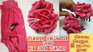 hijab volumizer using old used clotheshijab bun makingclaw clip [upl. by Nitsraek]