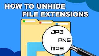 How to Unhide File Extensions in Windows 7810 [upl. by Brazee613]