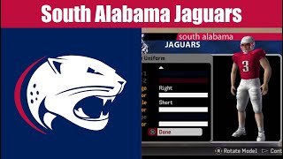 South Alabama Jaguars  Create A School  NCAA Football 06 [upl. by Axela]