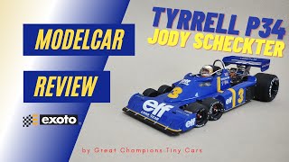 REVIEW Exoto 118 Tyrrell P34 Six Wheeler F1 car Jody Scheckter Swedish GP winner 1976 diecast [upl. by Llecrep]