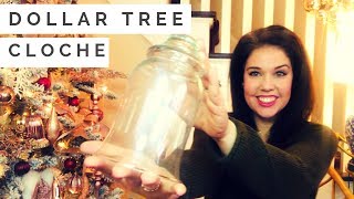 GLASS CLOCHE DIY  Dollar Tree DIY Glass Cloche Just 2 2019 [upl. by Hickey]