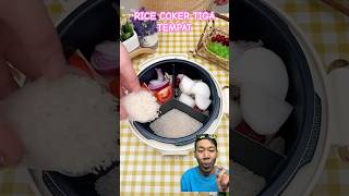 RICE COOKER TIGA TEMPAT⁉️ food goodthing electriccooker foodie kitchengadgets cooking [upl. by Mcferren]