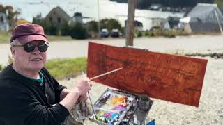 Drawing Stonington ME  a plein air oil Brian Keeler [upl. by Okihcas]