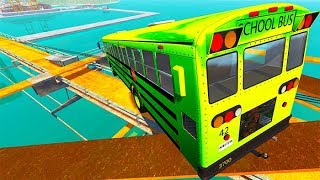 Beamng drive  Open Bridge Jumping Car Crashes 24 [upl. by Eirallih]