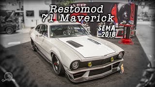 Restomod 71 Ford Maverick Jimmy Shaw Baer Brakes booth SEMA 2018 [upl. by Casaleggio]