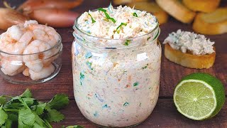 Fait en 5 min pour impressionner vos invités  Rillettes de crevettes crémeuse  Recette tartinade [upl. by Aikemehs488]