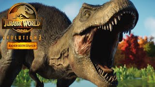 Cretaceous Autumn  Life in the Cretaceous  Jurassic World Evolution 2 🦖 4K 🦖 [upl. by Nagel]