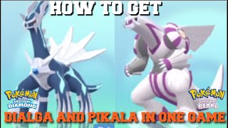 HOW TO GET BOTH LEGENDARIES DIALGA amp PALKIA IN ONE GAME POKEMON BRILLIANT DIAMOND AND SHINING PEARL [upl. by Ahsinod137]