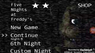 Como Pasar La Noche 6 En Five Nights at Freddy 1 [upl. by Eronaele430]