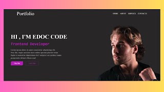 Personal Portfolio Website using HTML amp CSS [upl. by Kursh]