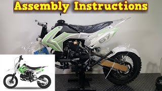 Pit Bike Cross 110ccm  Unboxing  Full Assembly Instructions  Storm from Nitro Motors [upl. by Ellsworth]