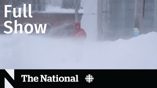 CBC News The National  Winter storm buries Atlantic Canada [upl. by Anha]