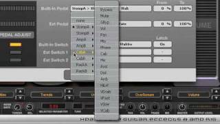 StealthPedal Audio InterfaceUSB MIDI Controller  controlling AmpliTube guitar software 14 [upl. by Eellac]