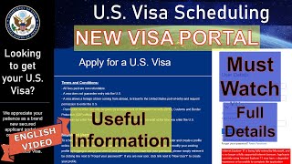 New US Visa Appointment Scheduling System  New USA Visa portal  Signup and Login  Full Details [upl. by Aleac]