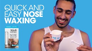 How to Use Nads for Men Nose Wax  Demo Video  Step by Step Tutorial for Waxing at Home [upl. by Notreb]