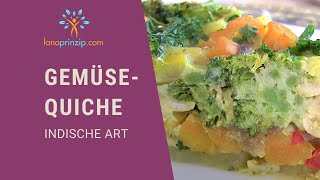 Gemüse Quiche Rezept Glutenfreie Indische Quiche einfach selbermachen  ohne Teig [upl. by Alikee]